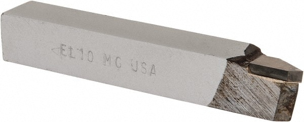 Single Point Tool Bit: 5/8'' Shank Width, 5/8'' Shank Height, Micrograin Solid Carbide Tipped, LH, EL, Offset Threading