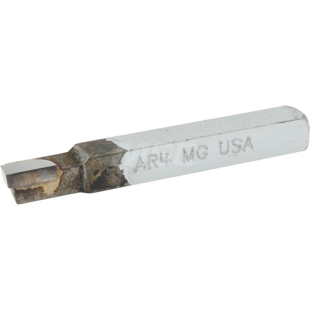 Single Point Tool Bit: 1/4'' Shank Width, 1/4'' Shank Height, Micrograin Solid Carbide Tipped, RH, AR, Square Shoulder Turning
