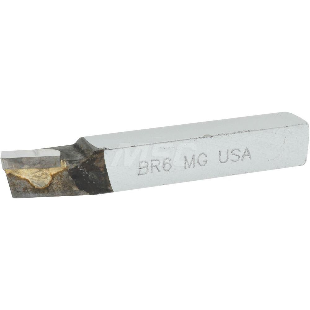 Single Point Tool Bit: 3/8'' Shank Width, 3/8'' Shank Height, Micrograin Solid Carbide Tipped, RH, BR, Lead Angle Turning