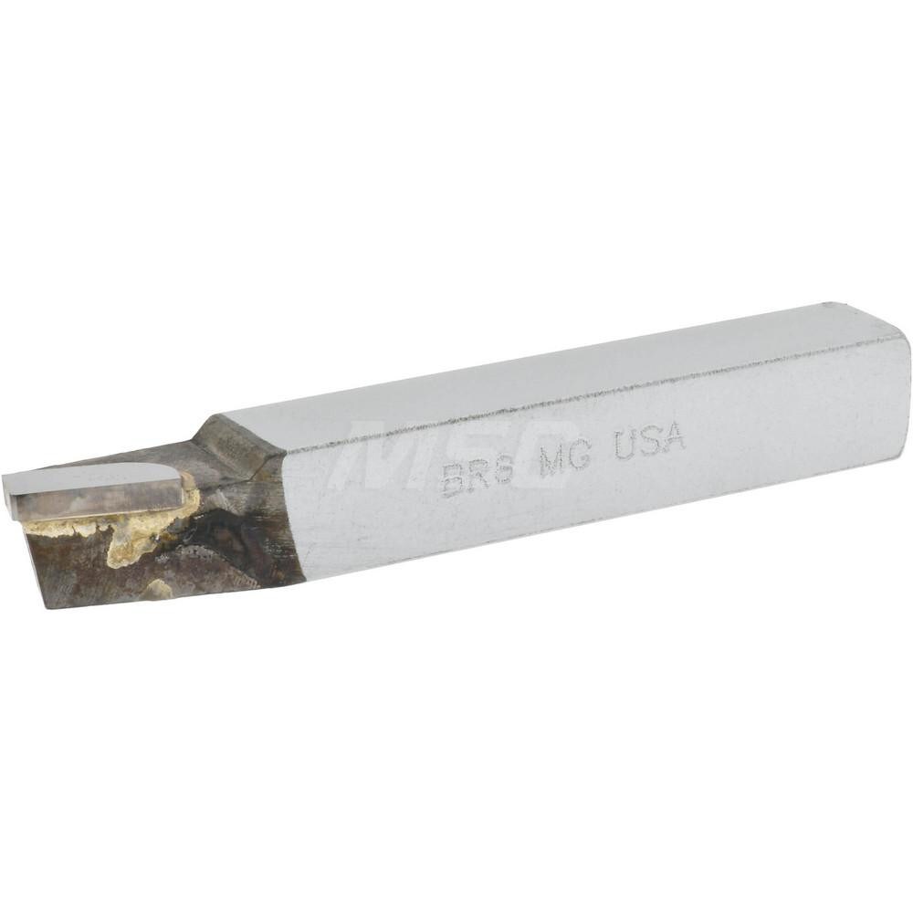 Single Point Tool Bit: 1/2'' Shank Width, 1/2'' Shank Height, Micrograin Solid Carbide Tipped, RH, BR, Lead Angle Turning