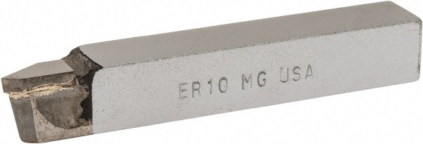 Single Point Tool Bit: 5/8'' Shank Width, 5/8'' Shank Height, Micrograin Solid Carbide Tipped, RH, ER, Offset Threading