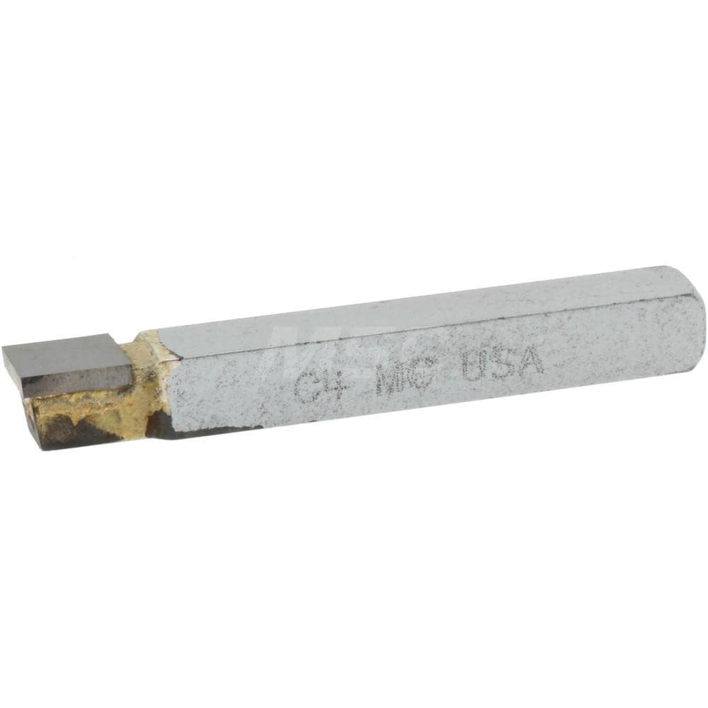Single Point Tool Bit: 1/4'' Shank Width, 1/4'' Shank Height, Micrograin Solid Carbide Tipped, Neutral, C, Square Nose