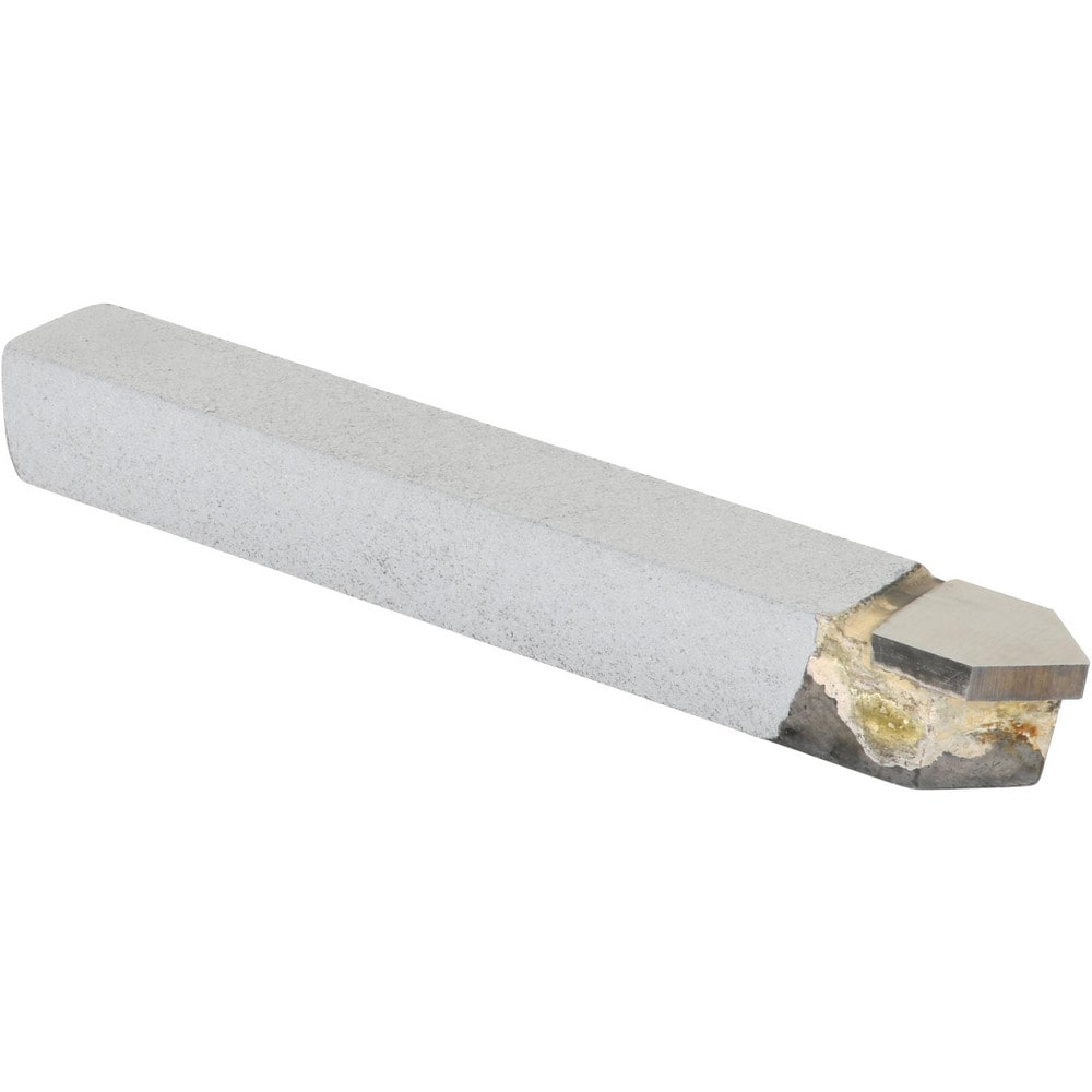 Single Point Tool Bit: 1/4'' Shank Width, 1/4'' Shank Height, Micrograin Solid Carbide Tipped, Neutral, D, Pointed Nose