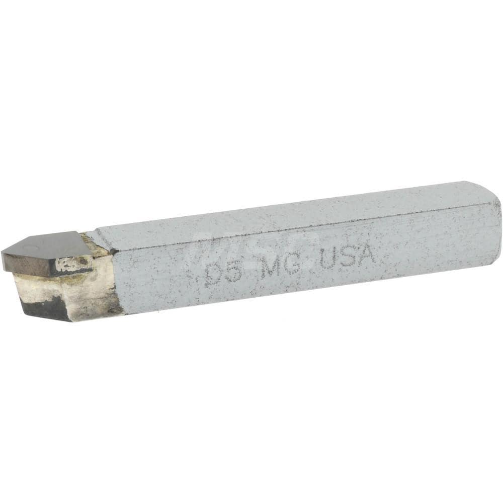 Single Point Tool Bit: 5/16'' Shank Width, 5/16'' Shank Height, Micrograin Solid Carbide Tipped, Neutral, D, Pointed Nose