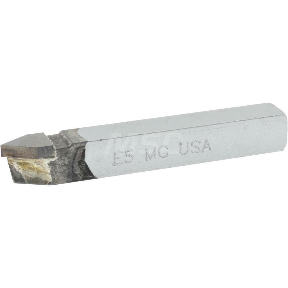 Single Point Tool Bit: 5/16'' Shank Width, 5/16'' Shank Height, Micrograin Solid Carbide Tipped, Neutral, E, Threading Tool