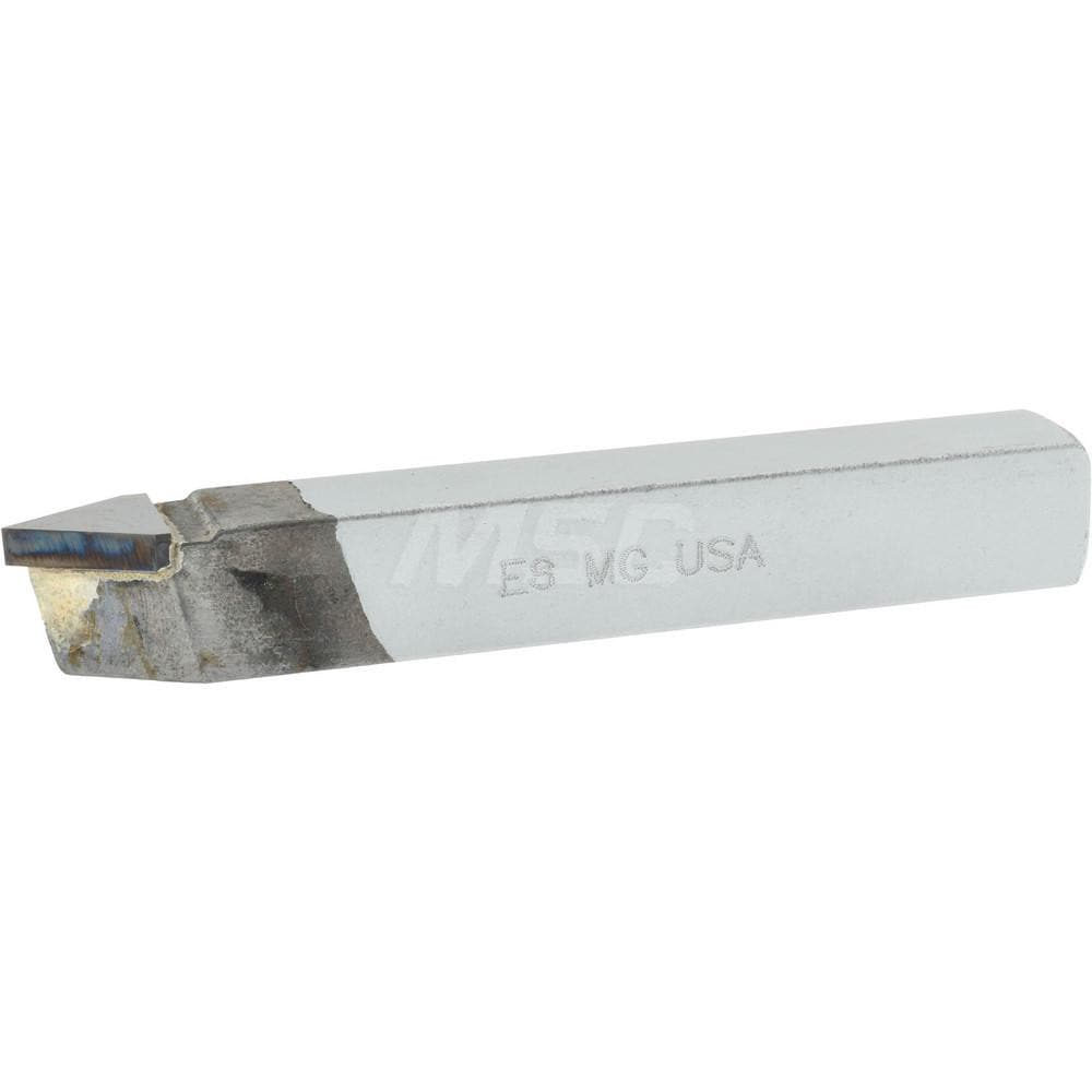 Single Point Tool Bit: 1/2'' Shank Width, 1/2'' Shank Height, Micrograin Solid Carbide Tipped, Neutral, E, Threading Tool
