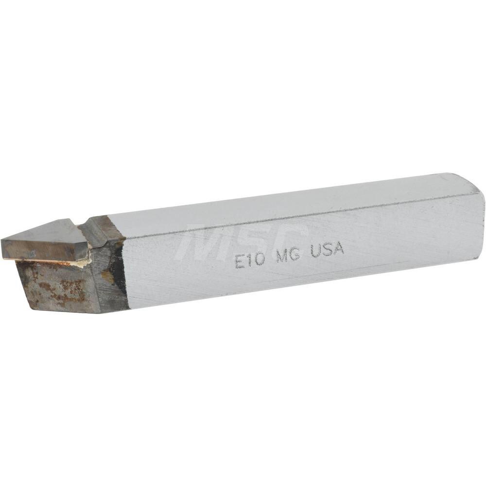 Single Point Tool Bit: 5/8'' Shank Width, 5/8'' Shank Height, Micrograin Solid Carbide Tipped, Neutral, E, Threading Tool