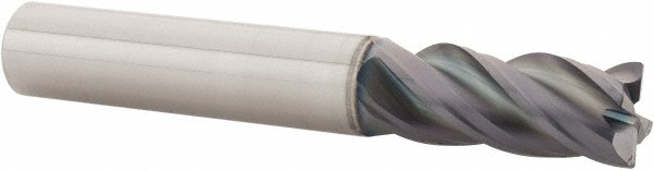 SGS 36725 Corner Radius End Mill: 3/8" Dia, 7/8" LOC, 0.015" Radius, 4 Flutes, Solid Carbide Image