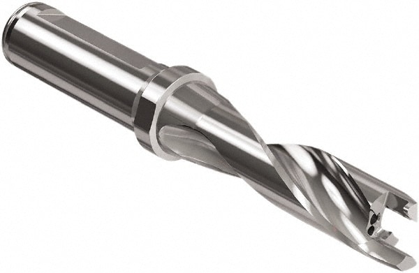 Replaceable-Tip Drill: 15 to 15.99 mm Dia, 48 mm Max Depth, 5/8" Weldon Flat Shank