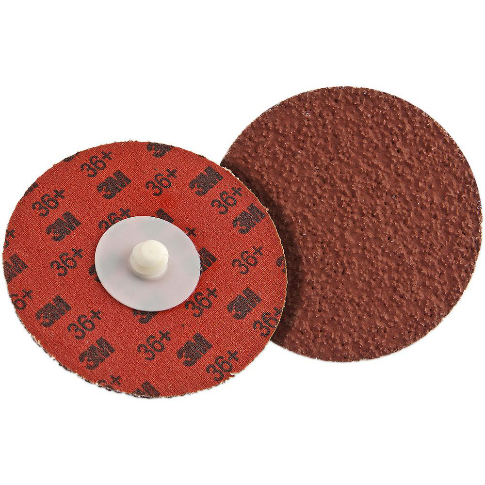 Quick-Change Disc: Roloc TR, 1-1/2" Disc Dia, 36 Grit, Ceramic, Coated