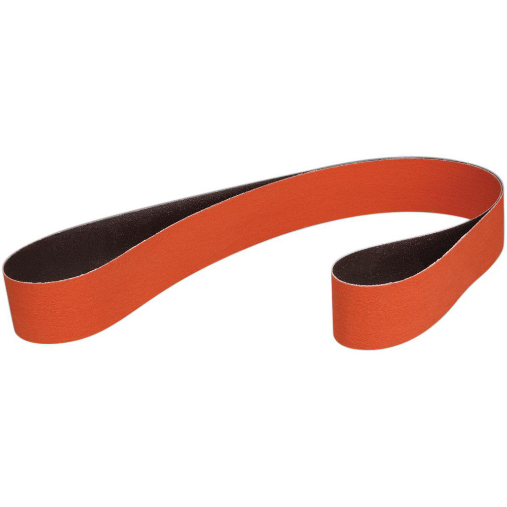 Abrasive Belt:  2-1/2" Wide, 60" OAL, 36 Grit, Ceramic
