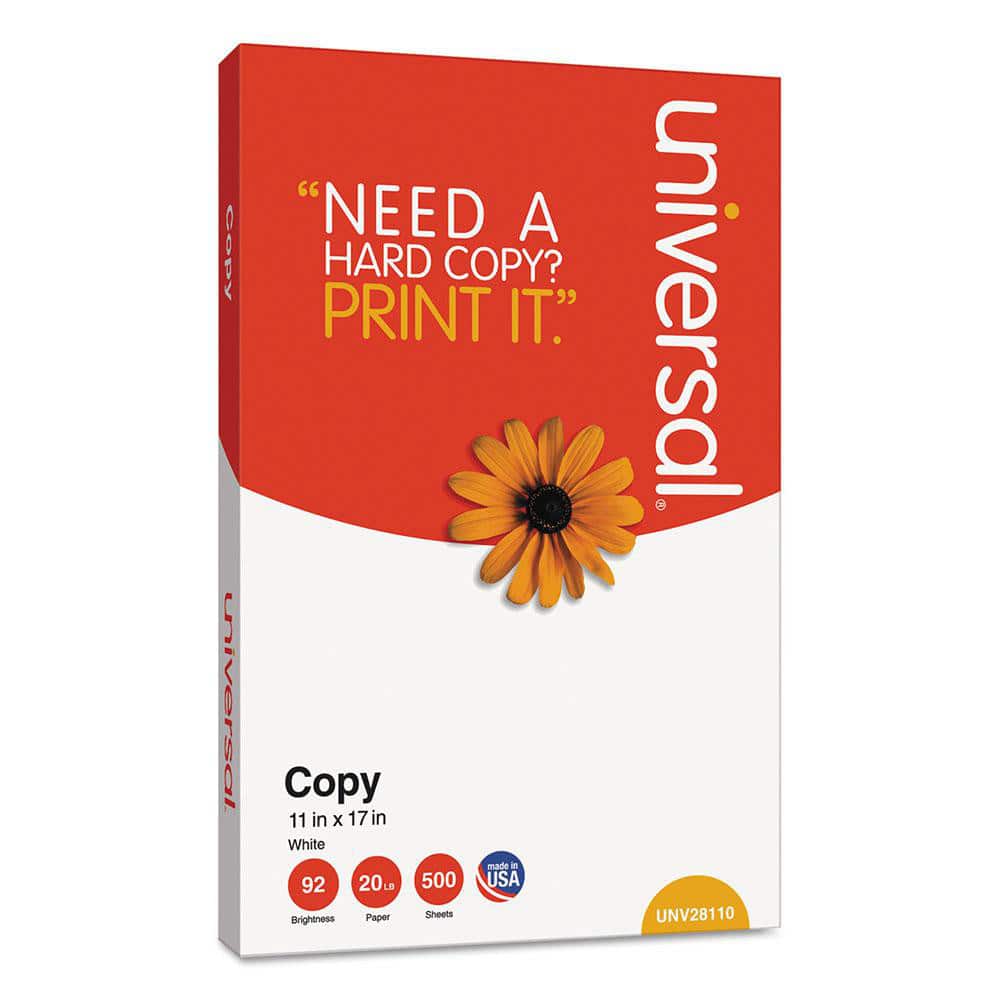 Universal Copy Paper 92 Brightness 20lb 11 x 17 White 2500 Sheets/Carton 28110
