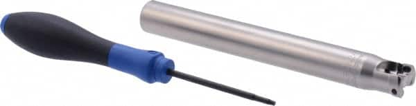 Indexable High-Feed End Mill: 0.472" Cut Dia, 3/4" Cylindrical Shank