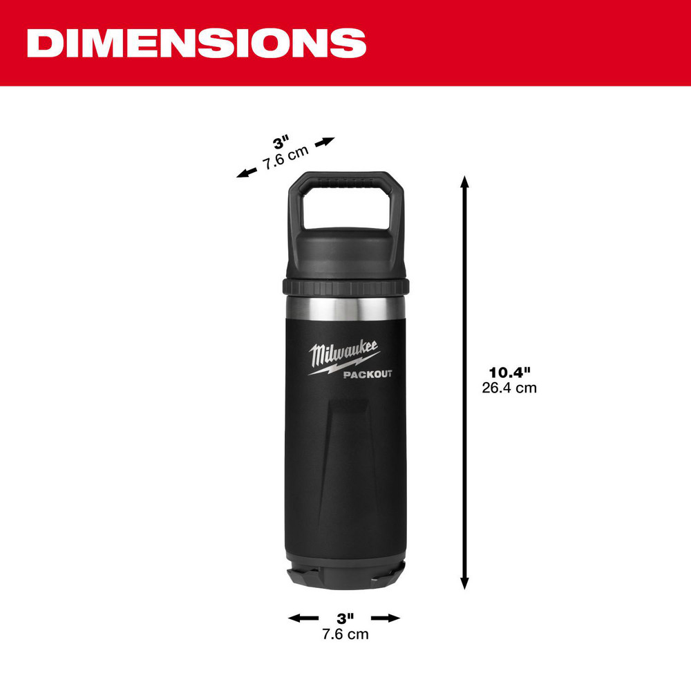 Milwaukee Tool - PACKOUT™ 18 oz. Insulated Bottle with Chug Lid