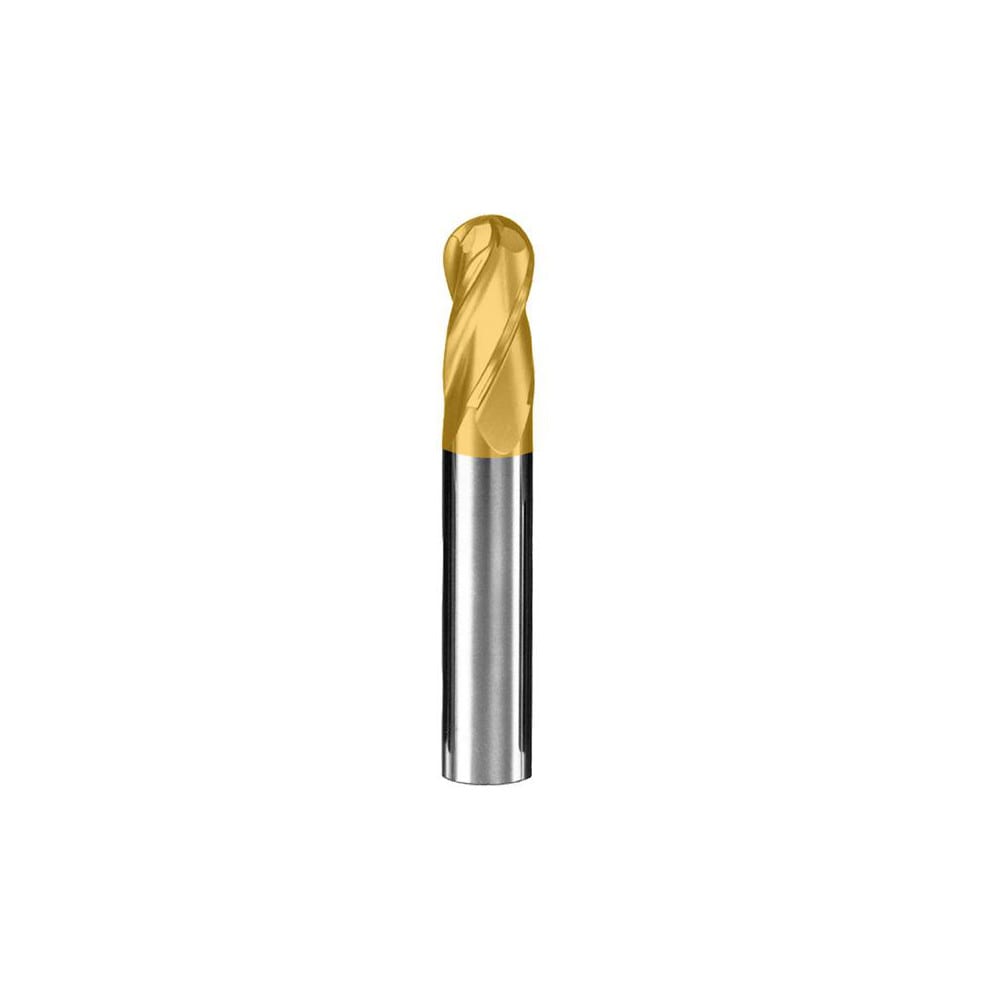 SGS 39156 Ball End Mill: 0.4375" Dia, 1" LOC, 4 Flute, Solid Carbide Image