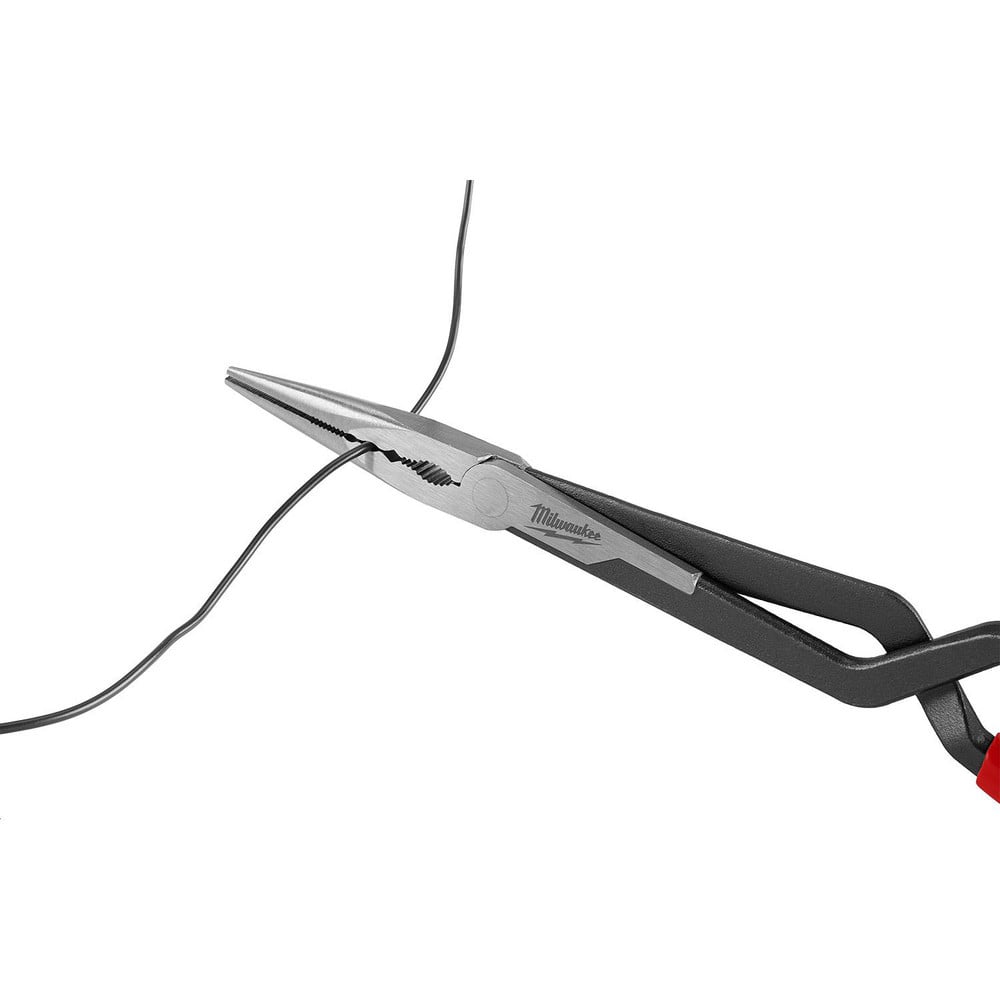 Long Nose Pliers; Pliers Type: Long Reach; Needle Nose ; Jaw Texture: Grooved ; Jaw Length (Inch): 3 ; Jaw Width (Decimal Inch): 3.00 ; Jaw Bend: 0 ; Handle Type: Dipped