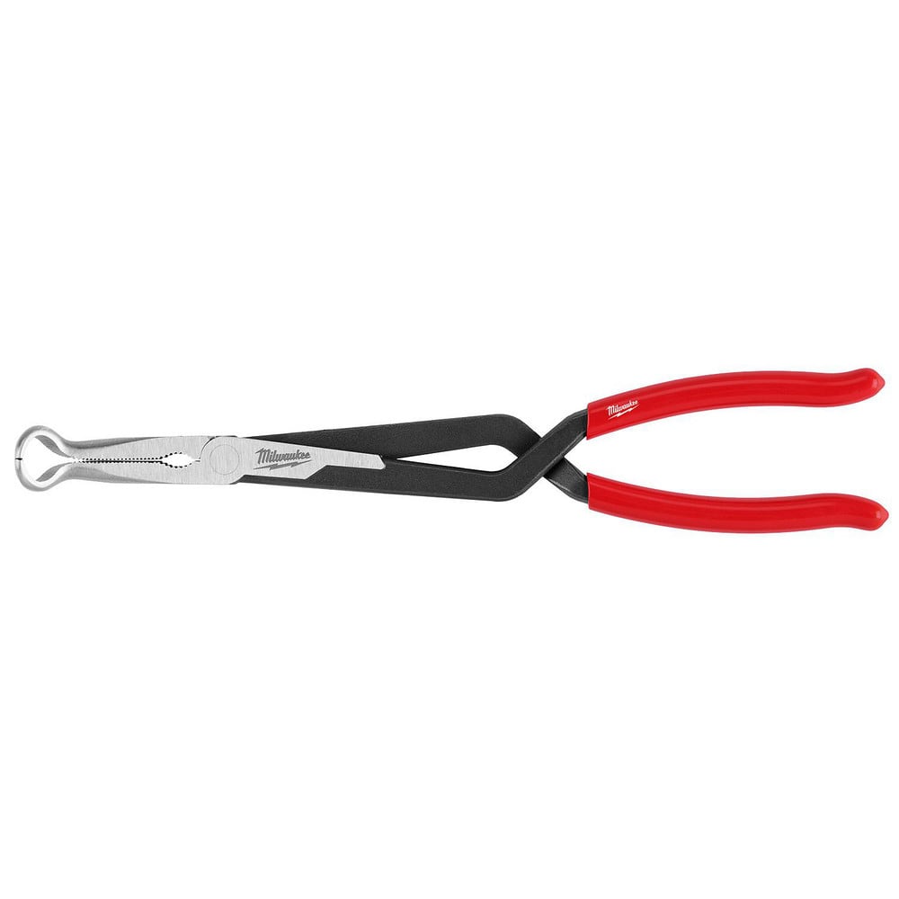 Long Nose Pliers; Pliers Type: Long Reach ; Jaw Texture: Grooved ; Jaw Length (Decimal Inch): 0.7500 ; Jaw Width (Decimal Inch): 3.00 ; Jaw Bend: 35 ; Handle Type: Dipped