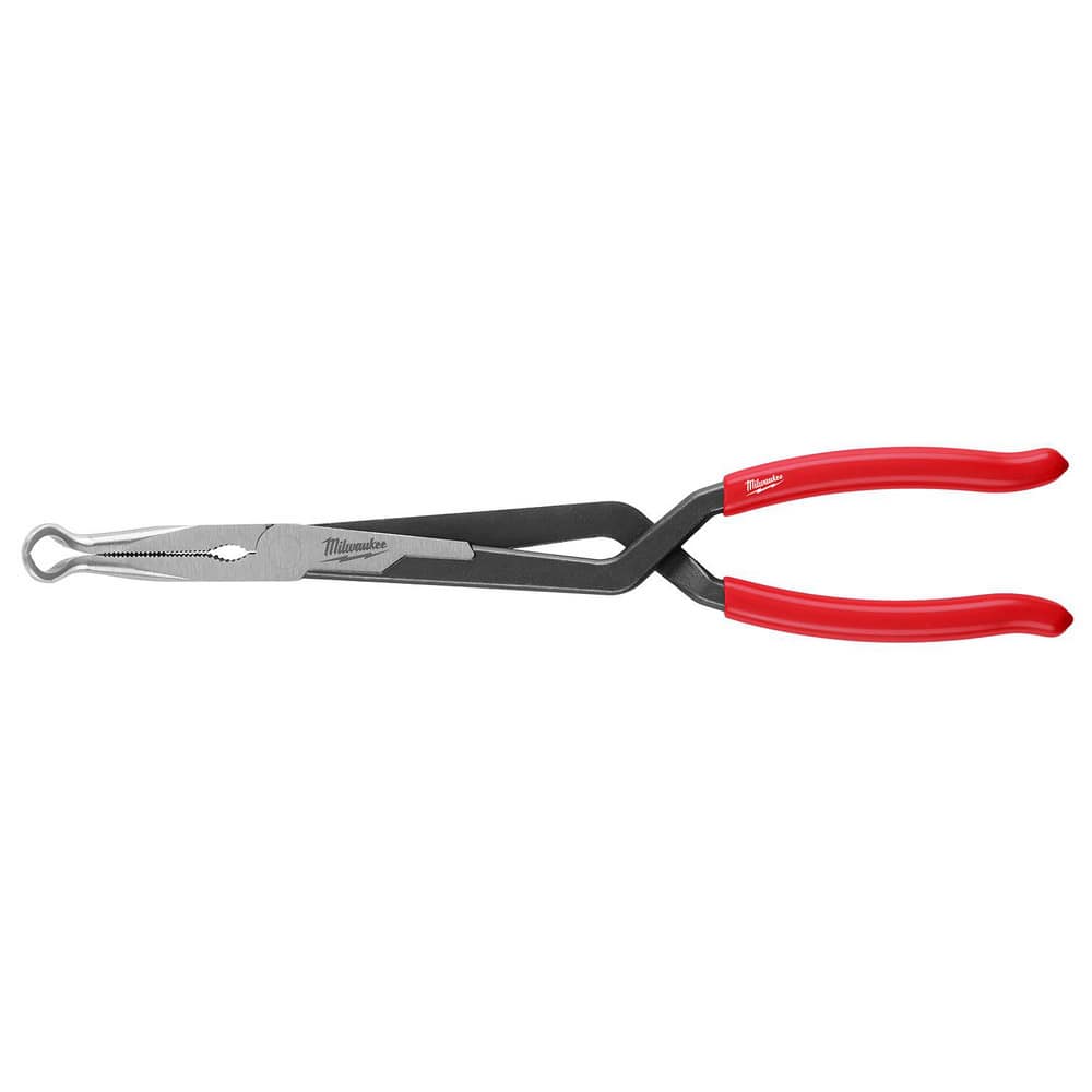 Long Nose Pliers; Pliers Type: Long Reach ; Jaw Texture: Grooved ; Jaw Length (Inch): 3 ; Jaw Width (Decimal Inch): 3.00 ; Jaw Bend: 35 ; Handle Type: Dipped