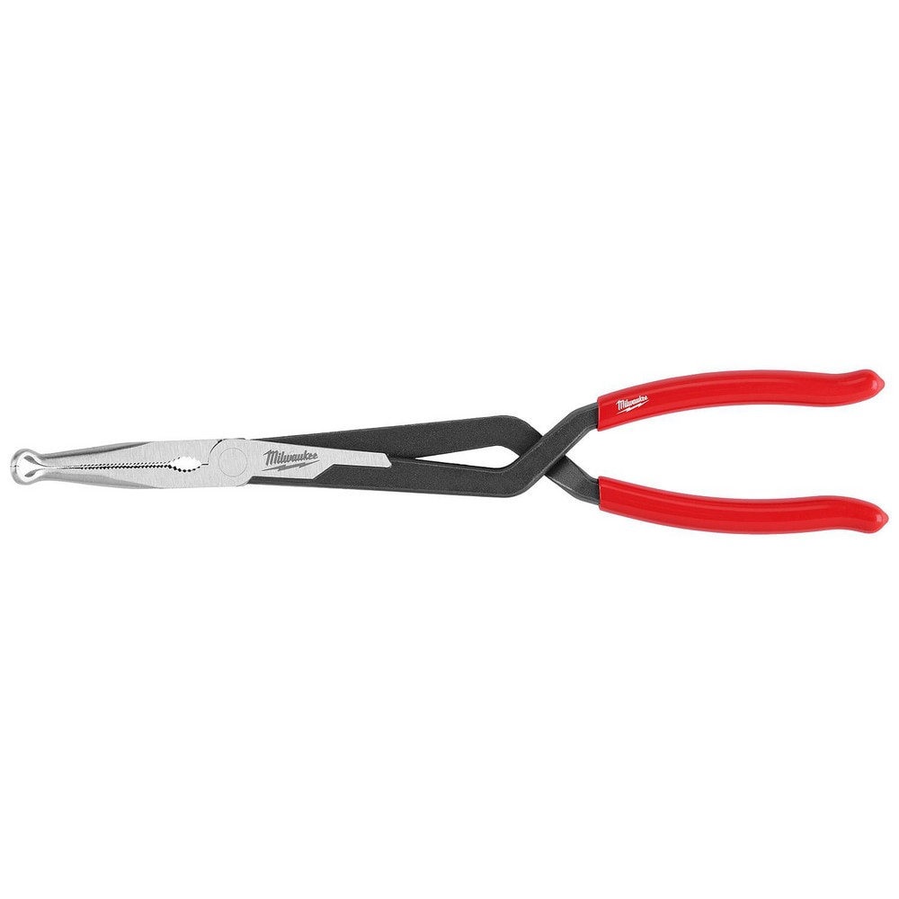 Long Nose Pliers; Pliers Type: Long Reach ; Jaw Texture: Grooved ; Jaw Length (Inch): 3 ; Jaw Width (Decimal Inch): 3.00 ; Jaw Bend: 35 ; Handle Type: Dipped