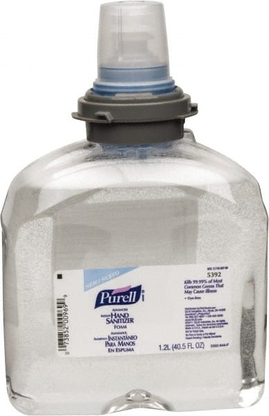 PURELL. 5392-02 Hand Sanitizer: Foam, 1200 mL, Dispenser Refill 