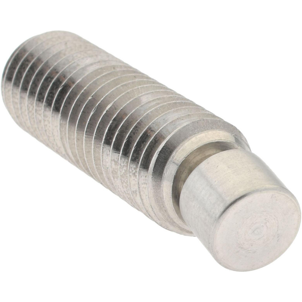 3/8-16, 1-1/2" OAL, Stainless Steel, Swivel Pad - Black Oxide Finish, 0.293" Pad Dia, 1-1/4" Thread Length, 7.5&deg; Swivel Angle, 3/16" Hex Key