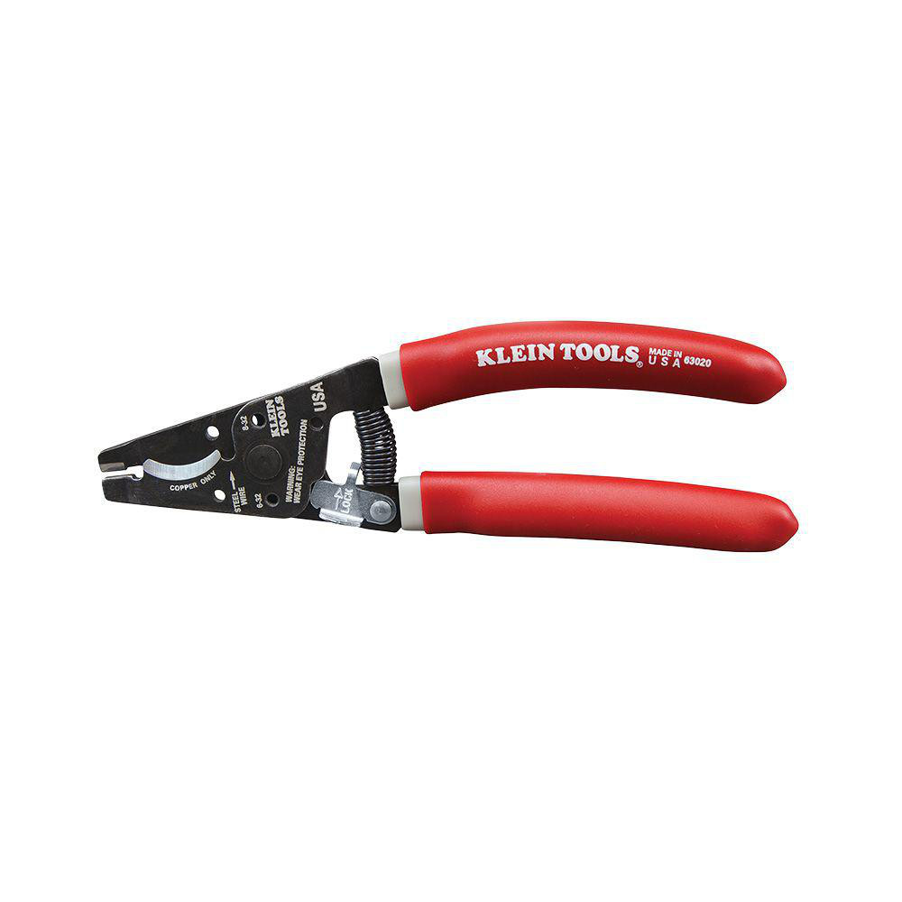 Cable Cutter: 0.03" Capacity, Steel Handle, 7" OAL - Steel with Cushion Grip Handle