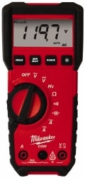 CAT III, Auto Ranging Digital & True RMS Multimeter: 600 VAC/VDC