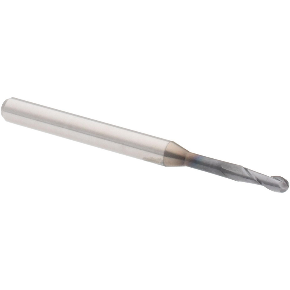 Accupro 14797441 Ball End Mill: 0.075" Dia, 0.225" LOC, 2 Flute, Solid Carbide Image