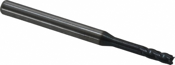 Accupro AP64535040 Square End Mill: 0.085 Dia, 0.255 LOC, 1/8 Shank Dia, 1-1/2 OAL, 4 Flutes, Solid Carbide Image