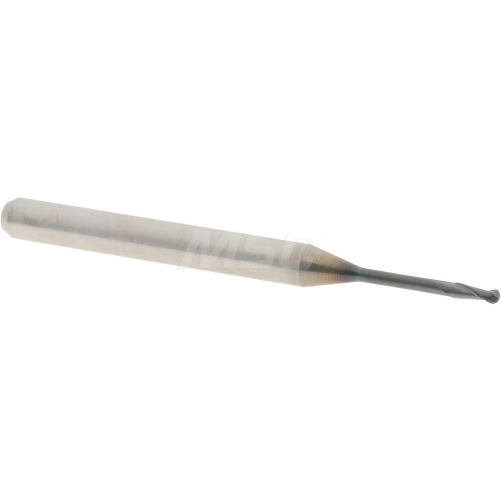 Accupro 6500729 Ball End Mill: 0.045" Dia, 0.135" LOC, 2 Flute, Solid Carbide Image