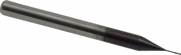 Accupro AP62776364 Square End Mill: 0.01 Dia, 1/32 LOC, 1/8 Shank Dia, 1-1/2 OAL, 4 Flutes, Solid Carbide 