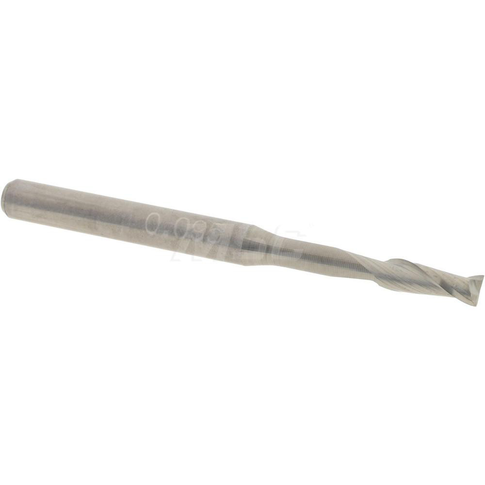 Accupro 6500709 Square End Mill: 0.095 Dia, 0.285 LOC, 1/8 Shank Dia, 1-1/2 OAL, 2 Flutes, Solid Carbide Image