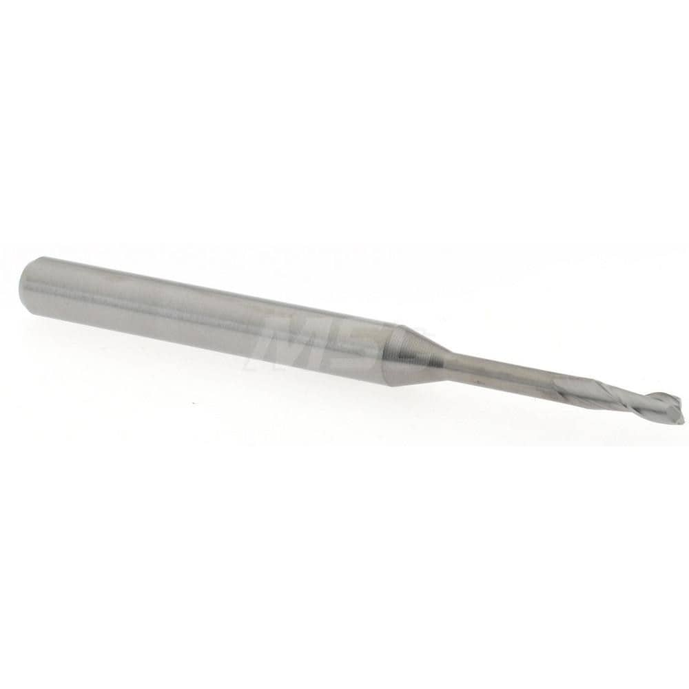 Accupro 14797116 Square End Mill: 1/16 Dia, 0.18 LOC, 1/8 Shank Dia, 1-1/2 OAL, 2 Flutes, Solid Carbide Image