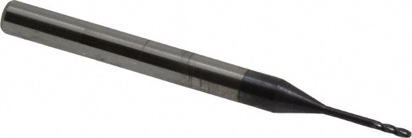 Accupro 14797393 Ball End Mill: 0.035" Dia, 0.105" LOC, 4 Flute, Solid Carbide Image