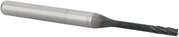 Accupro AP62776265 Square End Mill: 5/64 Dia, 15/64 LOC, 1/8 Shank Dia, 1-1/2 OAL, 4 Flutes, Solid Carbide 