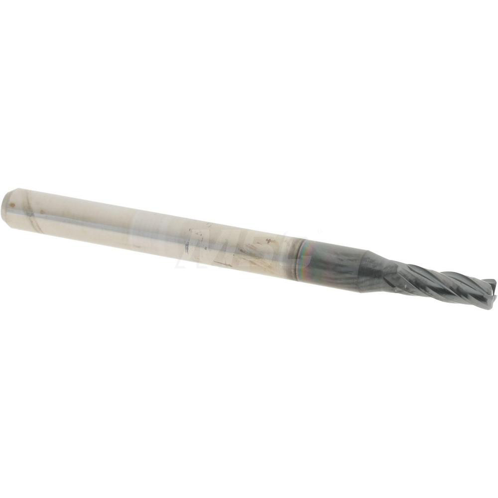 Accupro 6503480 Corner Radius End Mill: 0.09" Dia, 0.27" LOC, 0.015" Radius, 4 Flutes, Solid Carbide Image
