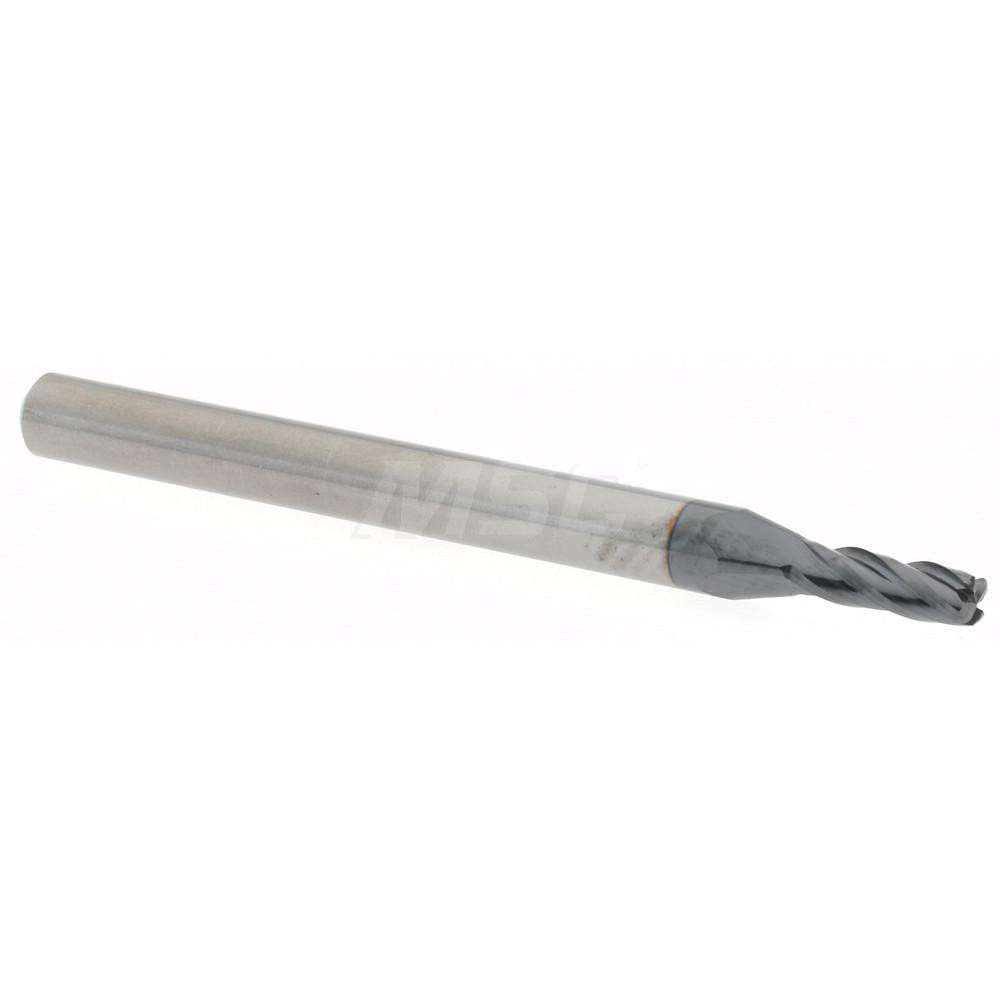 Accupro 14797542 Corner Radius End Mill: 0.08" Dia, 0.24" LOC, 0.015" Radius, 4 Flutes, Solid Carbide Image
