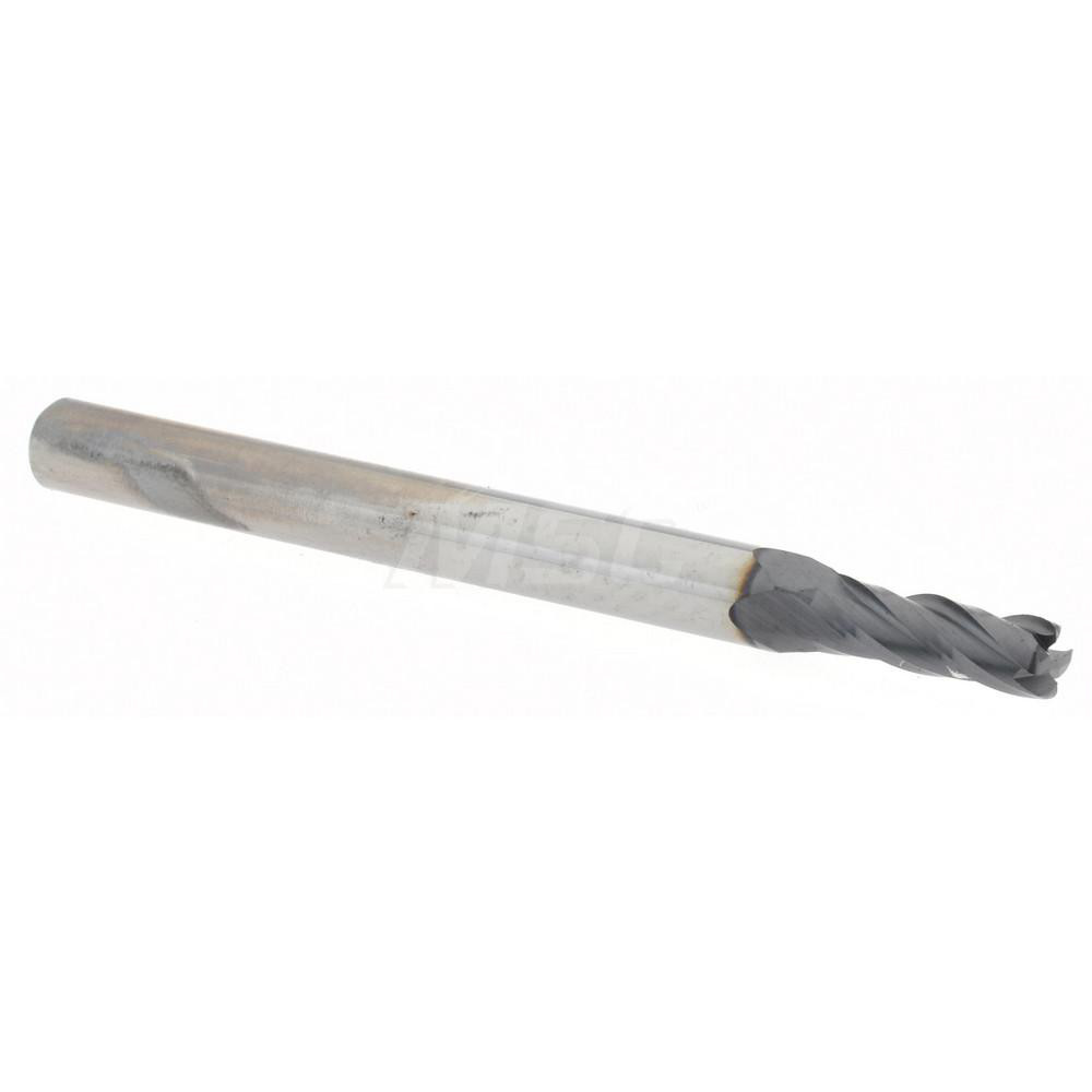 Accupro 14797566 Corner Radius End Mill: 0.1" Dia, 0.3" LOC, 0.015" Radius, 4 Flutes, Solid Carbide Image