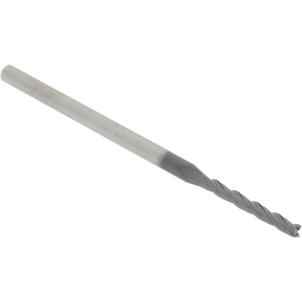 Accupro AP64540610 Square End Mill: 3/32 Dia, 3/4 LOC, 1/8 Shank Dia, 2-1/2 OAL, 3 Flutes, Solid Carbide Image