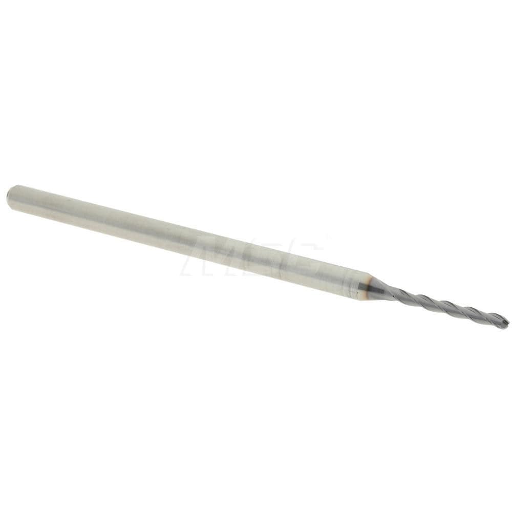 Ball End Mill: 0.06" Dia, 0.5" LOC, 3 Flute, Solid Carbide