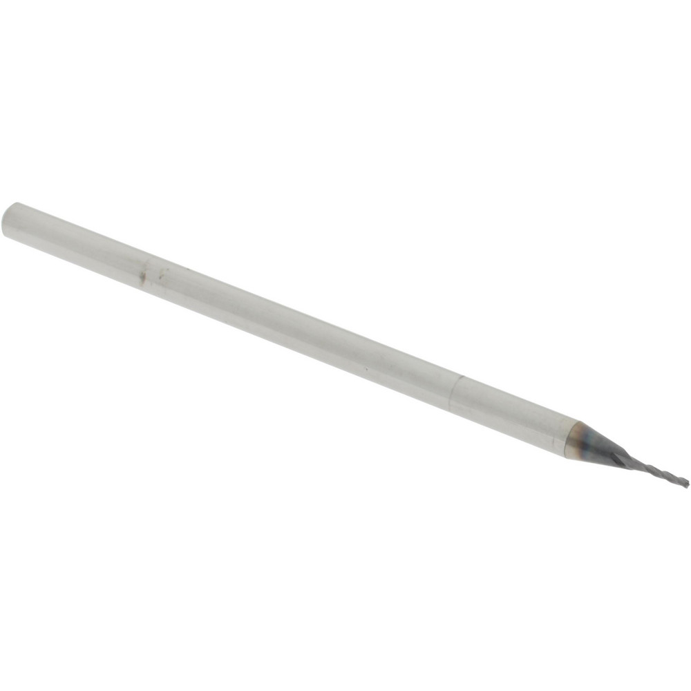 Accupro 4186 Square End Mill: 1/32 Dia, 0.15 LOC, 1/8 Shank Dia, 2-1/2 OAL, 3 Flutes, Solid Carbide Image