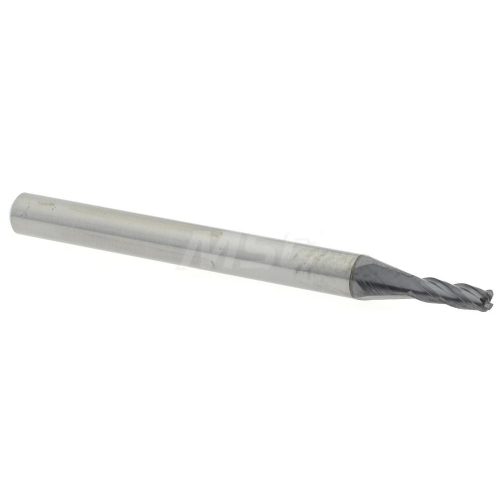 Accupro 14797559 Corner Radius End Mill: 0.07" Dia, 0.21" LOC, 0.015" Radius, 4 Flutes, Solid Carbide Image