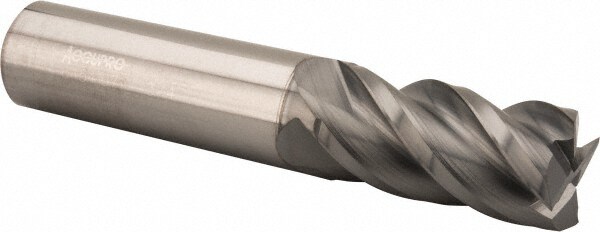 Accupro 12178992 Square End Mill: 3/4 Dia, 1-1/2 LOC, 3/4 Shank Dia, 4 OAL, 4 Flutes, Solid Carbide Image