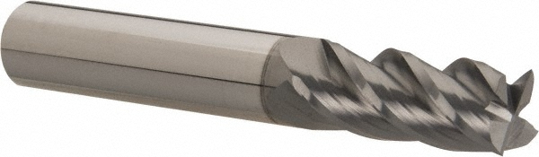 12178980 Square End Mill: 3/8 Dia, 7/8 LOC, 3/8 Shank Dia, 2-1/2 OAL, 4 Flutes, Solid Carbide  