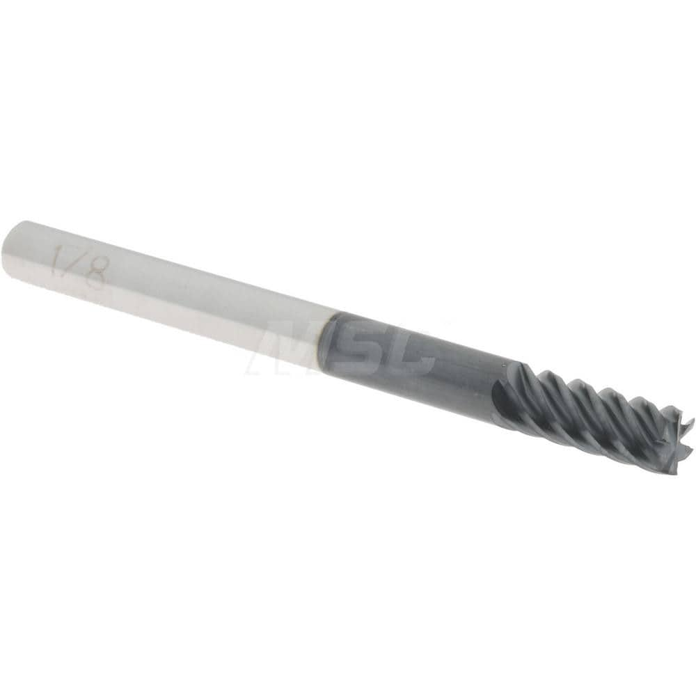 Accupro 12177400 Square End Mill: 1/8 Dia, 1/4 LOC, 1/8 Shank Dia, 1-1/2 OAL, 6 Flutes, Solid Carbide Image