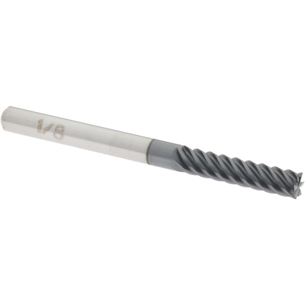 Accupro 12177398 Square End Mill: 1/8 Dia, 1/2 LOC, 1/8 Shank Dia, 1-1/2 OAL, 6 Flutes, Solid Carbide Image