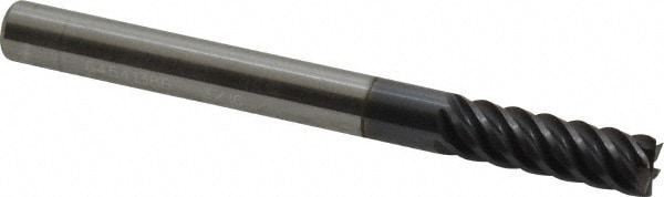 Accupro 12177402 Square End Mill: 3/16 Dia, 9/16 LOC, 3/16 Shank Dia, 2 OAL, 6 Flutes, Solid Carbide Image