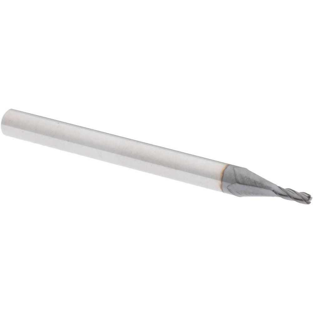 Accupro 14797551 Corner Radius End Mill: 0.05" Dia, 0.15" LOC, 0.015" Radius, 4 Flutes, Solid Carbide Image