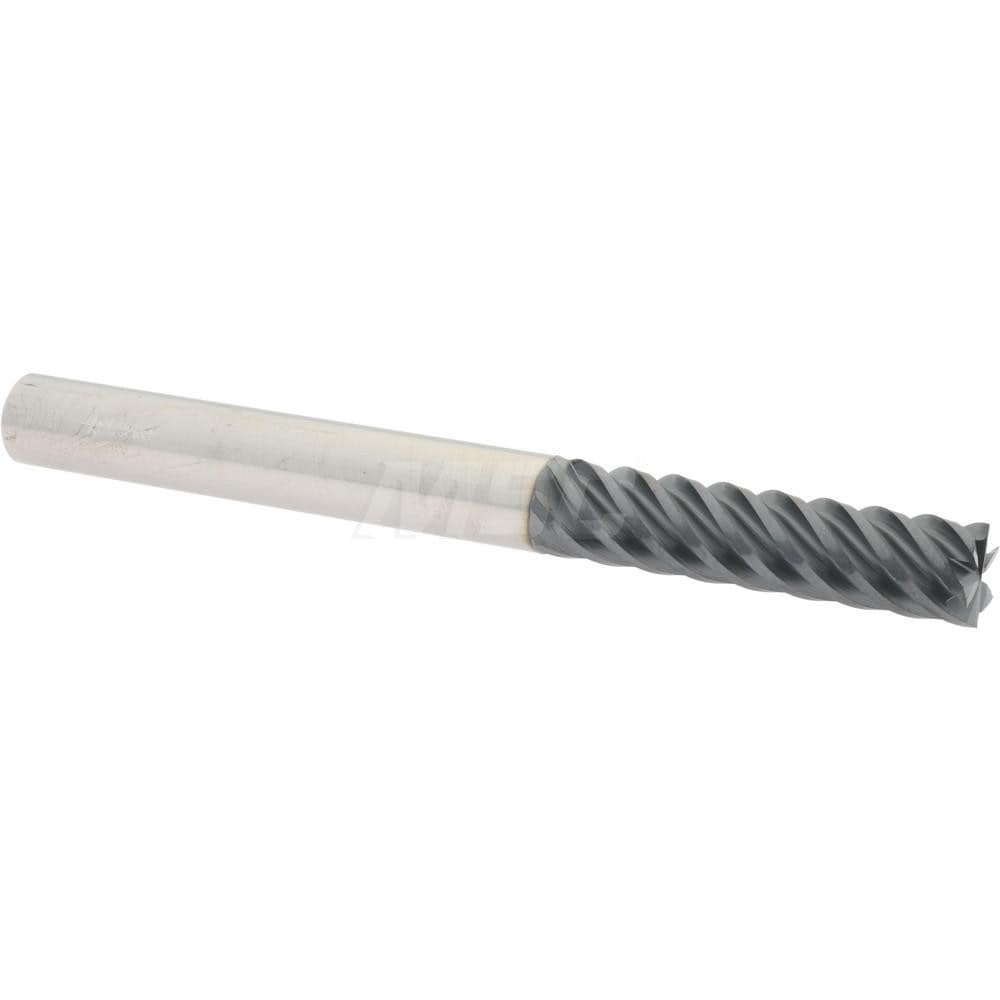 Accupro 12177416 Square End Mill: 3/8 Dia, 1-1/2 LOC, 3/8 Shank Dia, 4 OAL, 6 Flutes, Solid Carbide 