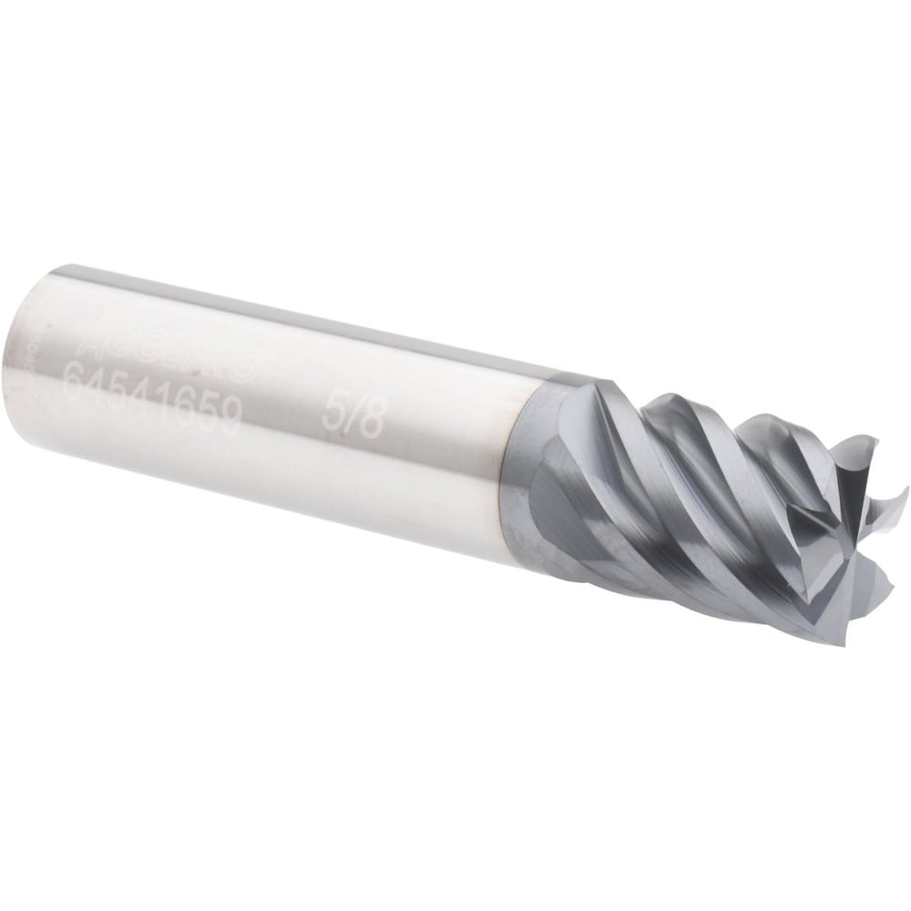 Accupro 12177428 Square End Mill: 5/8 Dia, 3/4 LOC, 5/8 Shank Dia, 3 OAL, 6 Flutes, Solid Carbide Image